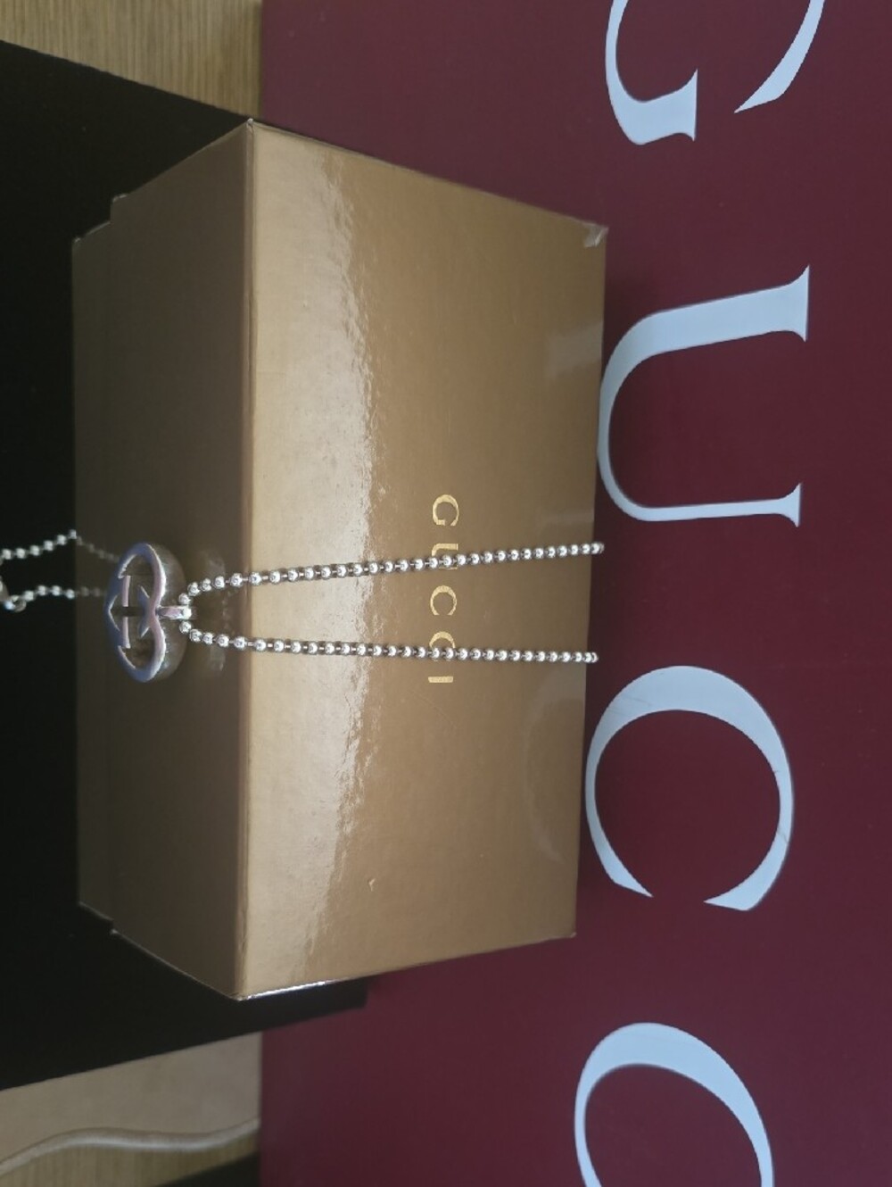 Gucci Silver Interlocking G Pendant Necklace - Picture 2 of 7